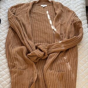 BP Ribbed Tan Women's Cardigan